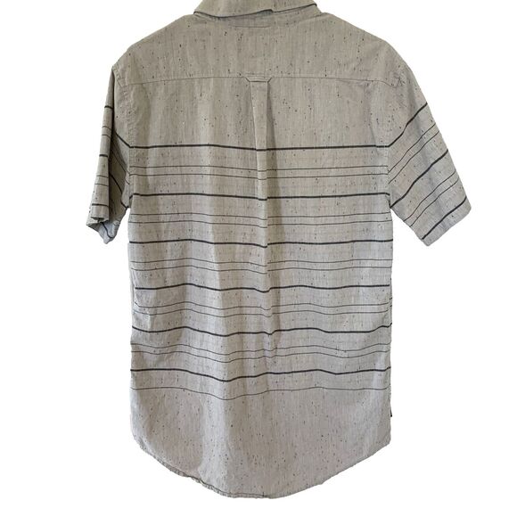 Billabong ZZ Mens Shirt Size L Short Sleeve Cotton Textured Print Button-Down - Picture 2 of 10
